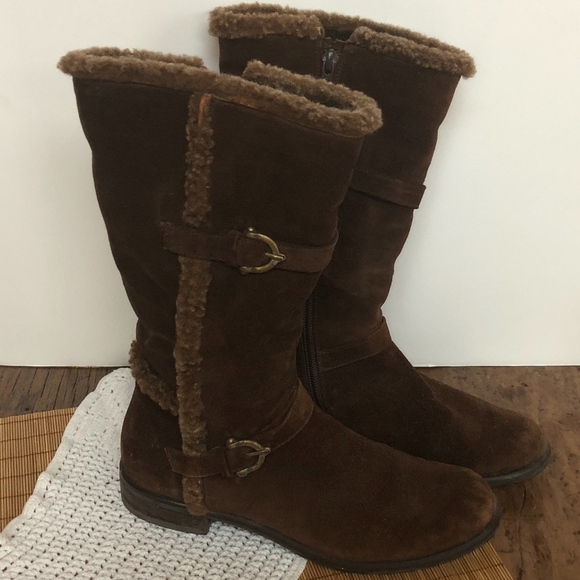 Stuart Weitzman Chocolate Brown Winter Boots 6 - Picture 1 of 7